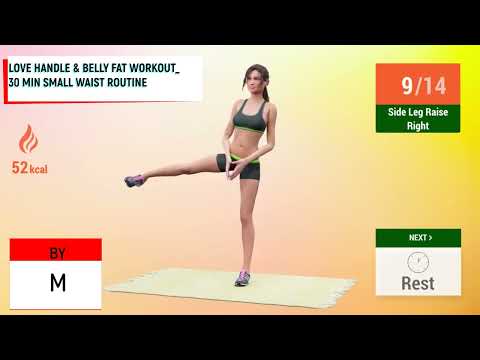 LOVE HANDLE and BELLY FAT WORKOUT 30 MIN SMALL WAIST ROUTINE/მუცლის გვერდების და მუცლის ცხიმის კლე